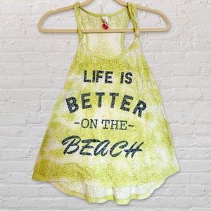 Beach graphic tank